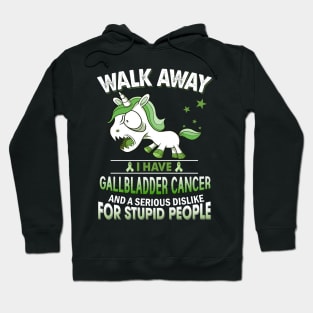 funny gallbladder cancer grumpy unicorn warrior Hoodie